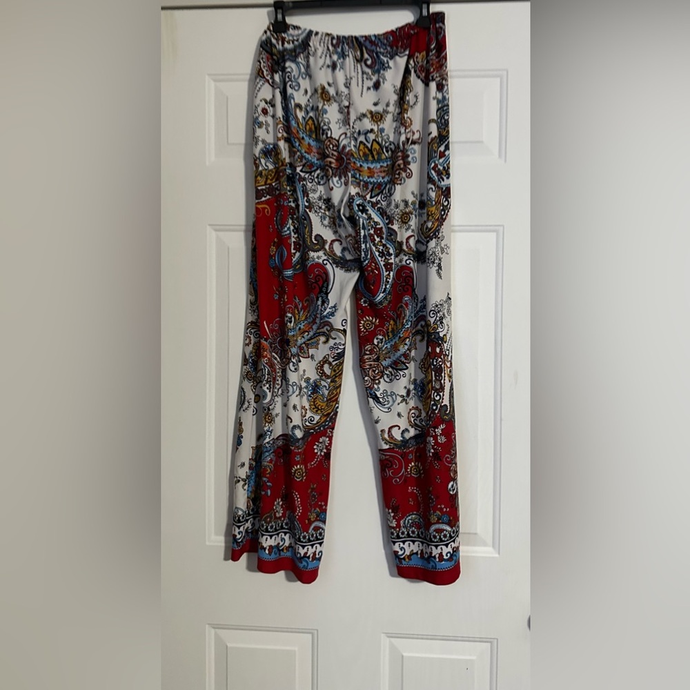Melissa Paige Multicolor Paisley Pants are a size XL. - Picture 6 of 7